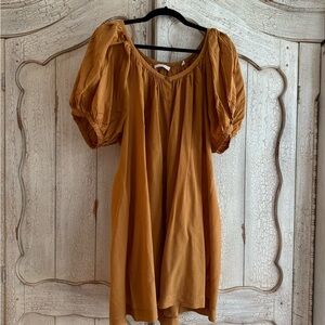 Doen Jane Brown Relaxed Ruffled Blouse